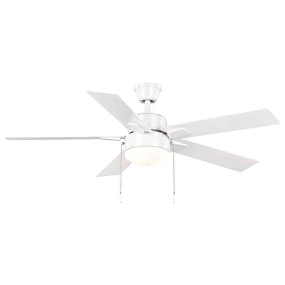 Hampton Bay 52" Corwin Indoor/Outdoor Matte White LED Ceiling Fan w/ Light Kit