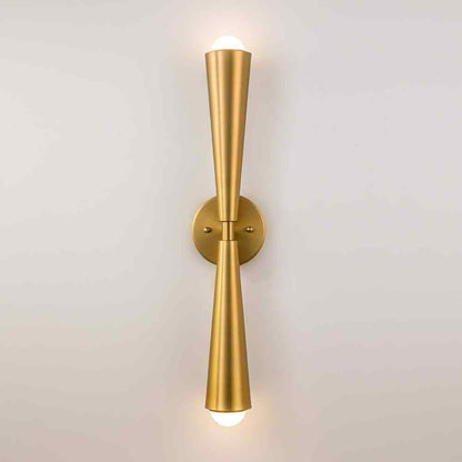 RRTYO Aaru Brass Up Down Cone Linear LED Bathroom Vanity Light Wall Sconce