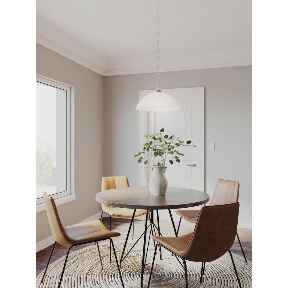 Progress Lighting Classic 1-Light Brushed Nickel Pendant P500149-009