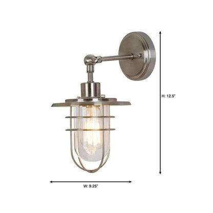Home Decorators Collection 1-Light Brushed Nickel Wall Sconce