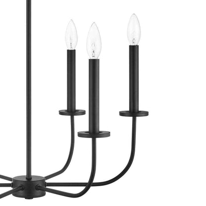 Hampton Bay Tilden 6-Light Matte Black Chandelier KSH9106AX-01/MB