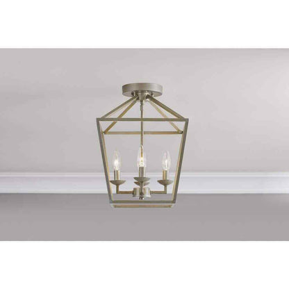 Home Decorators Weyburn 16.5 4-Light Antique Silver Leaf Ceiling Light Fixture