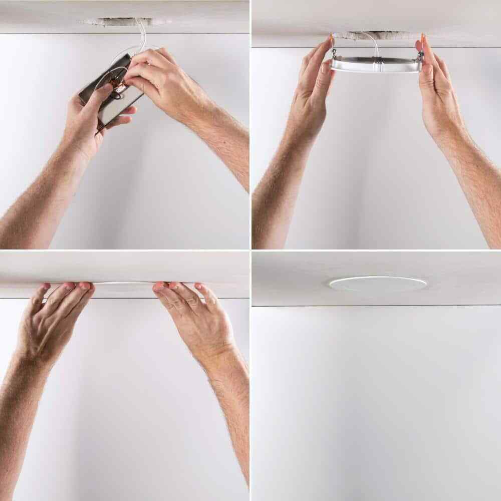 Halo HLBSL6 Series 6 in. 3000K-5000K LED White Downlight Recessed Light 4-Pack