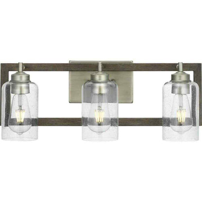 Progress Lighting Truxel 22 in. 3-Light Antique Nickel Vanity Light