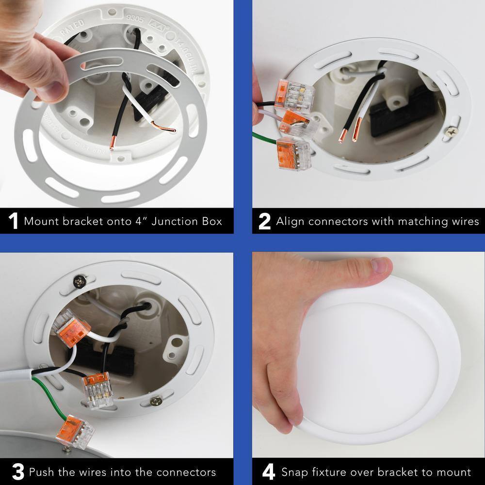 NEXT GLOW Ultra Slim  Edge-Lit 6.5 in. White 4000K LED Ceiling Light 1-Pack