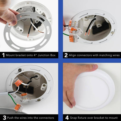NEXT GLOW Ultra Slim  Edge-Lit 6.5 in. White 4000K LED Ceiling Light 1-Pack