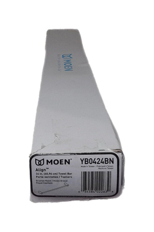 MOEN Align 24 in. Towel Bar in Brushed Nickel YB0424BN