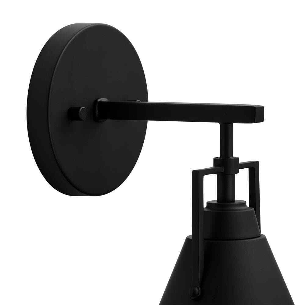 Home Decorators Insdale Matte Black Modern Industrial Bathroom Vanity Light