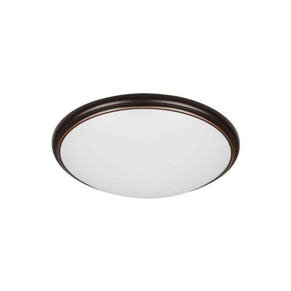 Commercial Electric 12" Light Brushed Nickel and Oil-Rubbed Bronze Flush Mount