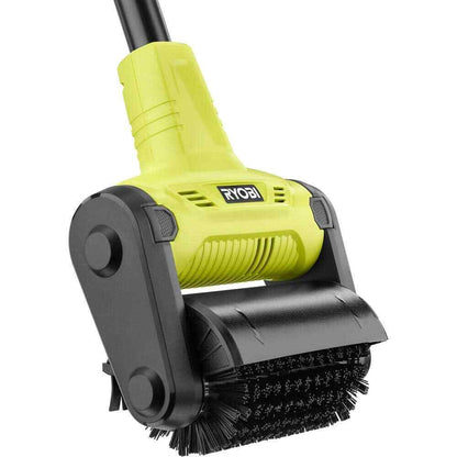 RYOBI ONE+ 18V Cordless Battery Patio Sweeper w/ 2.0 Ah Battery and Charger