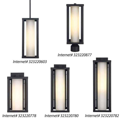 Bel Air Lighting Adler 1-Light Black Outdoor Lamp Post Light Fixture