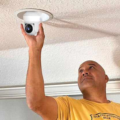 Motion Detecting 360-Degree Indoor/Outdoor Wi-Fi Home Security Camera w/ Light