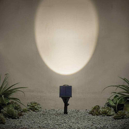 Hampton Bay Solar Black Outdoor LED Spotlight 2-Pack Weather/Rust Resistant