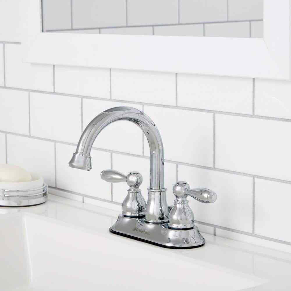 Glacier Bay Mandouri 4 in. Centerset 2-Handle High-Arc Bathroom Faucet in Chrome