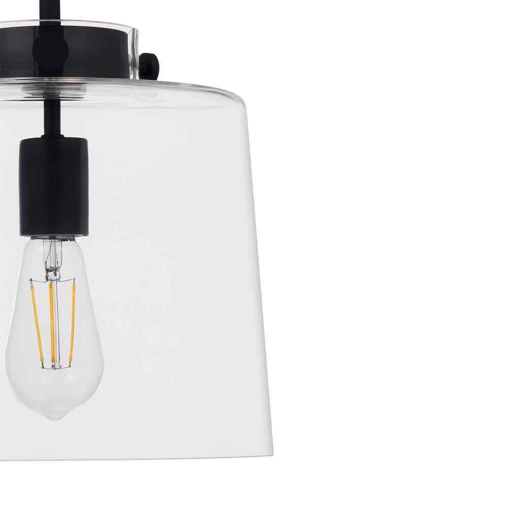Hampton Bay Mullins Coal Pendant Hanging Modern Industrial Kitchen Light