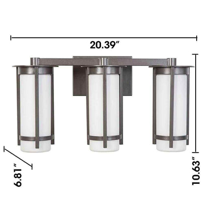 Eglo Truxton 20.39 in. 3-Light Graphite Vanity Light 203121A