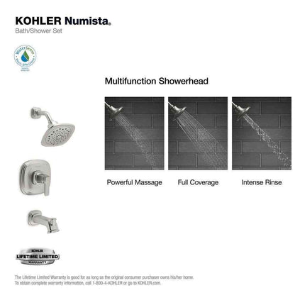 KOHLER Numista Single-Handle 3-Spray Wall-Mount Tub and Shower Faucet