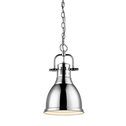 Golden Lighting Duncan Collection 1-Light Chrome Mini Pendant