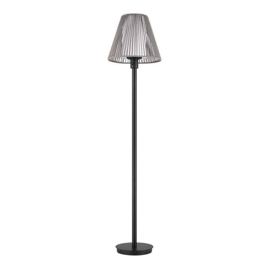 Hampton Bay Aspenwood 61.5 in. Gray and Black Outdoor/Indoor Floor Lamp