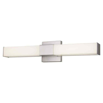 Bel Air Lighting Saavy 2-Light Brushed Nickel Integrated LED Vanity Light Bar