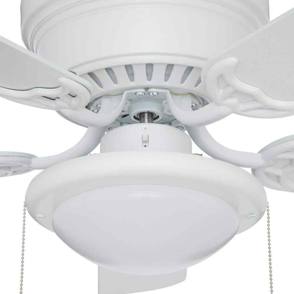 Hugger 44 in. LED Matte White Ceiling Fan AL383CP-MWH