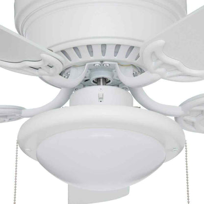 Hugger 44 in. LED Matte White Ceiling Fan AL383CP-MWH