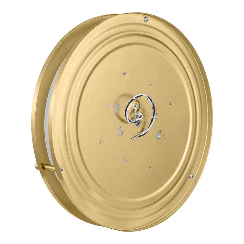 Hampton Bay Flaxmere 12 in. Brushed Gold Dimmable LED Flush Mount Ceiling Light