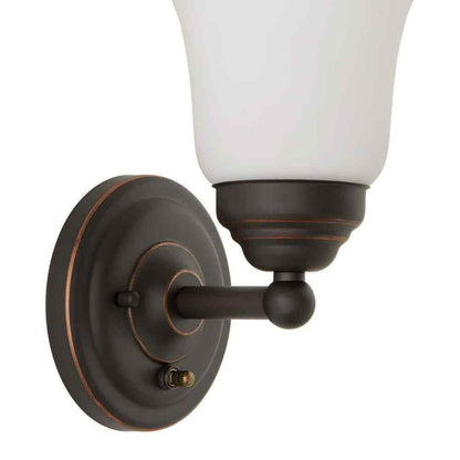 Hampton Bay Ashurst 1-Light ORB Wall Sconce with Switch JIB8401AX-02/OR
