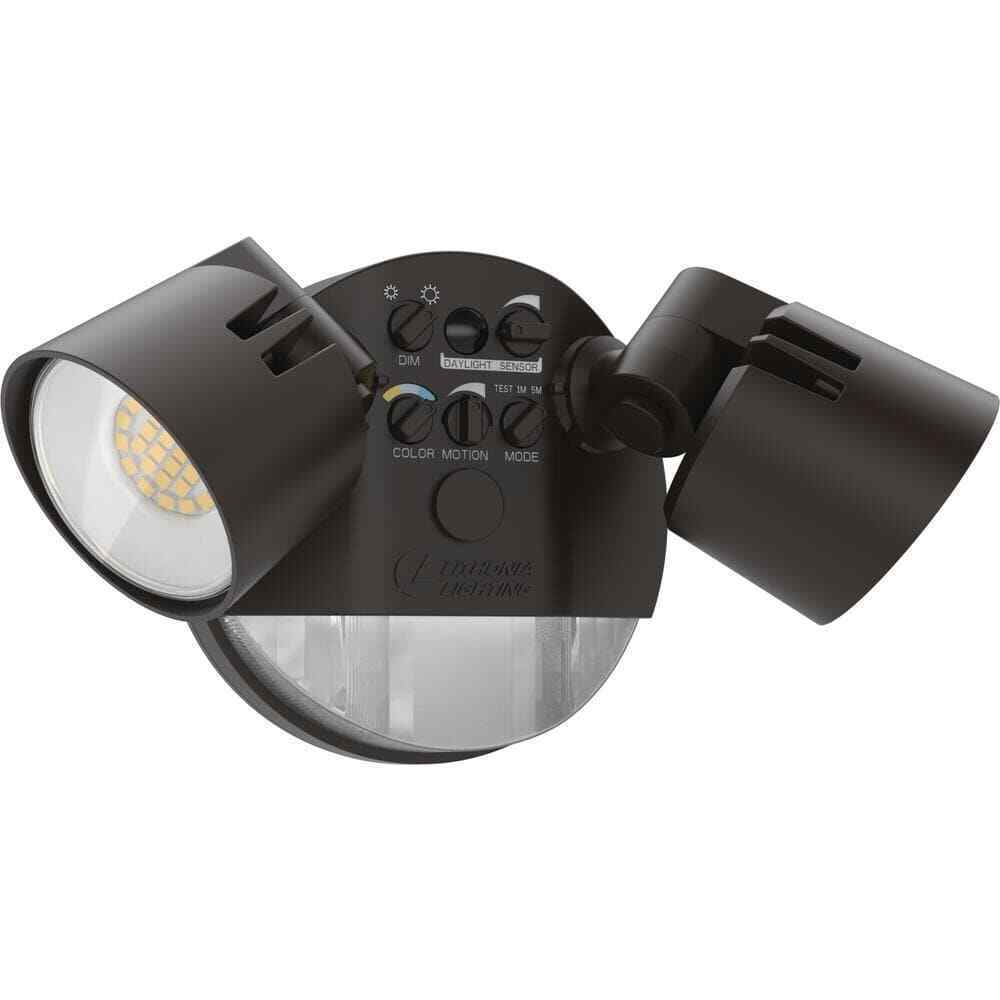 Lithonia Lighting Dark Bronze Motion Activated Outdoor LED Flood Light