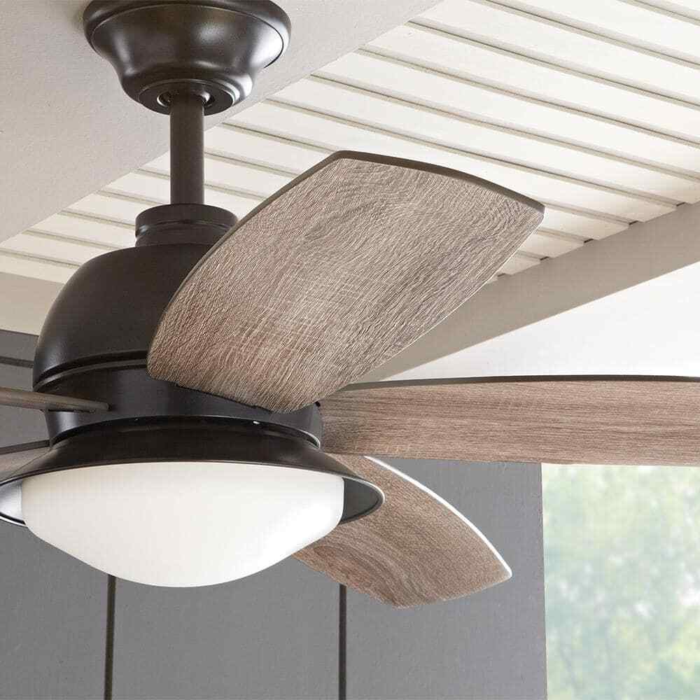 Home Decorators Ackerly 52" LED Iron Ceiling Fan w/ Light Kit and Remote Control
