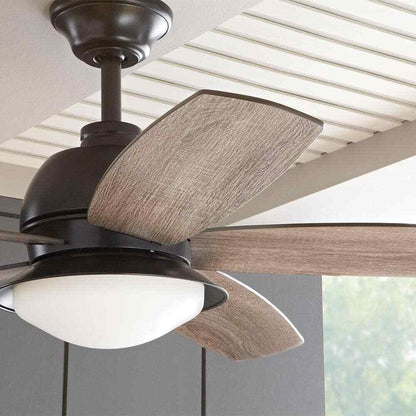 Home Decorators Ackerly 52" LED Iron Ceiling Fan w/ Light Kit and Remote Control