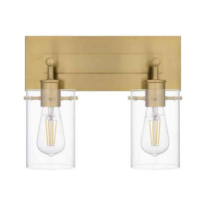 Hampton Bay Regan 12.75 in. 2-Light Brushed Gold Vanity Light