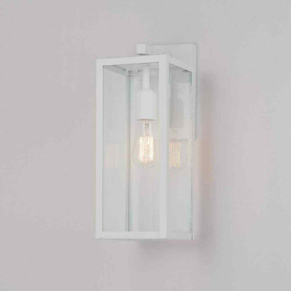 Globe Electric Bowery Matte White Farmhouse Indoor/Outdoor 1-Light Wall Sconce