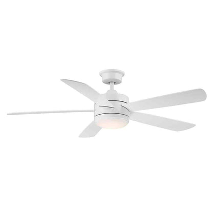 Hampton Bay Averly 52 in. LED Matte White Ceiling Fan w/ Light + Remote Control