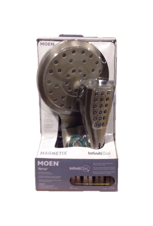 MOEN Verso 7 in. Wall Mount Dual Shower Heads w/ Infiniti Dial Brushed Nickel