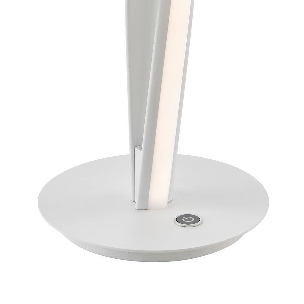 Finesse Decor Munich 22 in. 28-Watt White Integrated LED Table Lamp TL-004-W