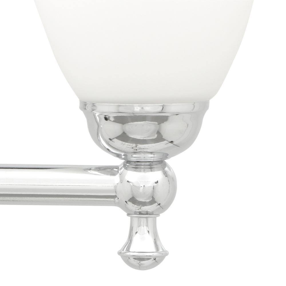 Hampton Bay Solomone  3-Light Polished Chrome Bathroom Vanity Light Fixture