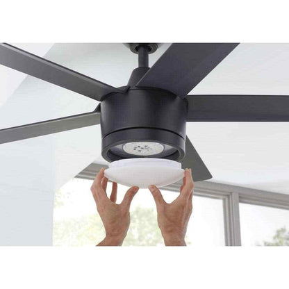 Home Decorators Merwry 52 in. LED Indoor Matte Black Ceiling Fan