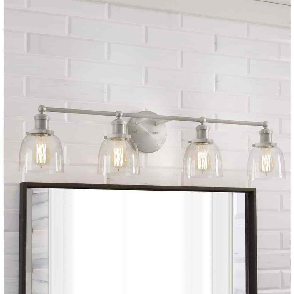 Home Decorators Evelyn 4-light Brushed Nickel Modern Industrial Indoor Vanity
