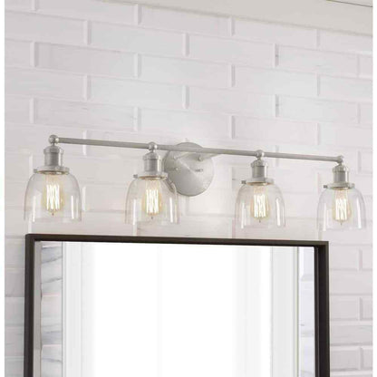 Home Decorators Evelyn 4-light Brushed Nickel Modern Industrial Indoor Vanity