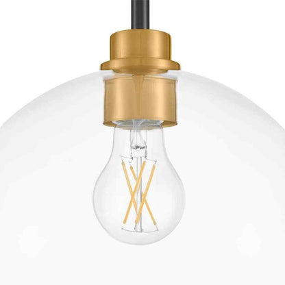 Hampton Bay Vista Heights 1-Light Aged Bronze and Brass Pendant Light