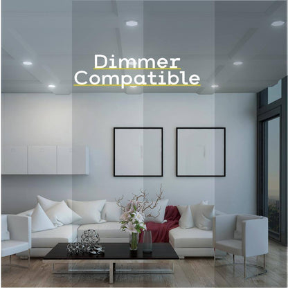 NEXT GLOW Ultra-Slim Luxurious Edge-lit 7 in. Black 4000K LED Flush Mount