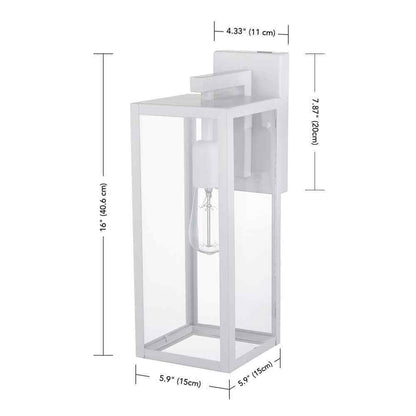 Globe Electric Bowery Matte White Farmhouse Indoor/Outdoor 1-Light Wall Sconce