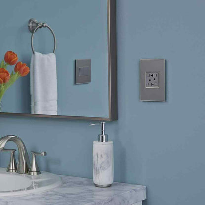 Legrand adorne 20 Amp 125-Volt Tamper-Resistant Self-Test Duplex GFCI Outlet