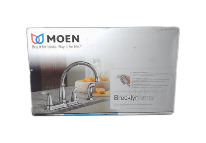 MOEN Brecklyn 2-Handle Standard Kitchen Faucet with Side Sprayer in Chrome 87102