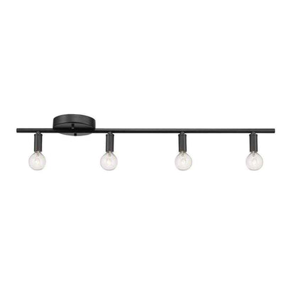 Globe Electric Monroe  4-Light Matte Black Slim Slim Fixed Track Lighting Kit