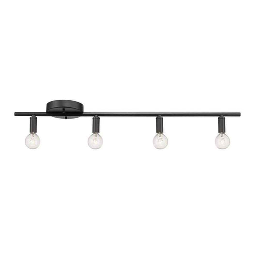Globe Electric Monroe  4-Light Matte Black Slim Slim Fixed Track Lighting Kit