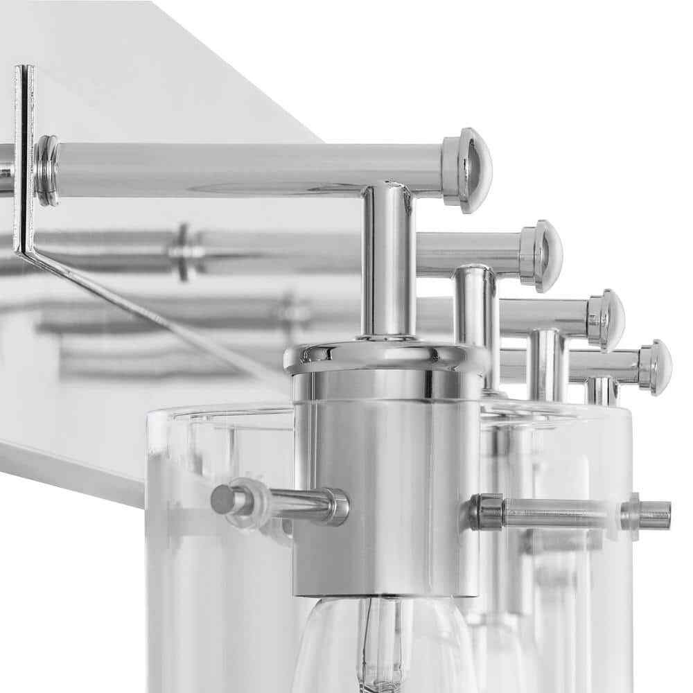 Hampton Bay Regan 29.25 in. 4-Light Chrome Bathroom Vanity Light