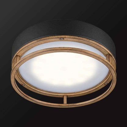 Globe Electric Ray 1-Light Matte Black 18.5-Watt LED Integrated Ceiling Light