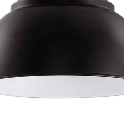 Home Decorators Collection Shelston 13 in. Black Farmhouse Pendant Light Fixture